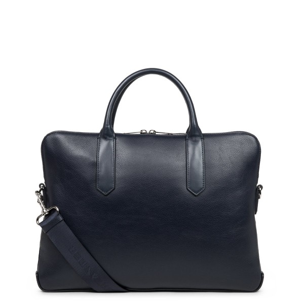 Επαγγελματική Τσάντα - Χαρτοφύλακας Δερμάτινος Lancaster Milano Genttlemen 370-16 Bleufonc