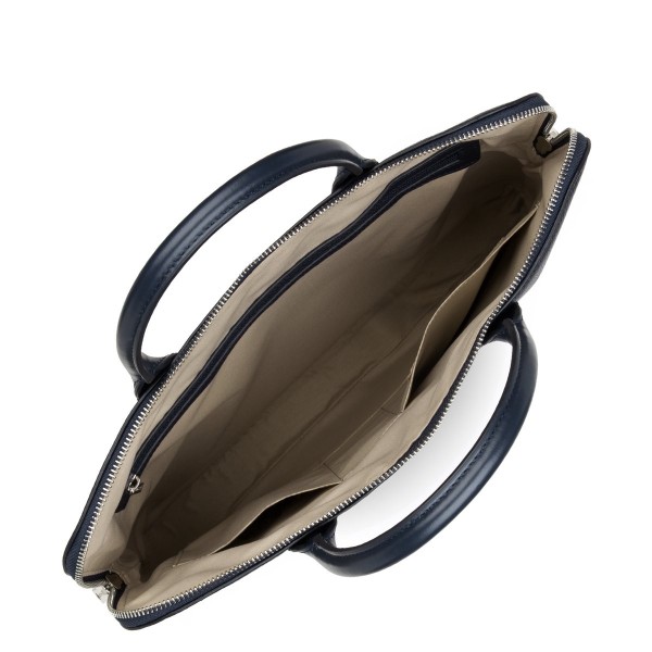 Επαγγελματική Τσάντα - Χαρτοφύλακας Δερμάτινος Lancaster Milano Genttlemen 370-16 Bleufonc