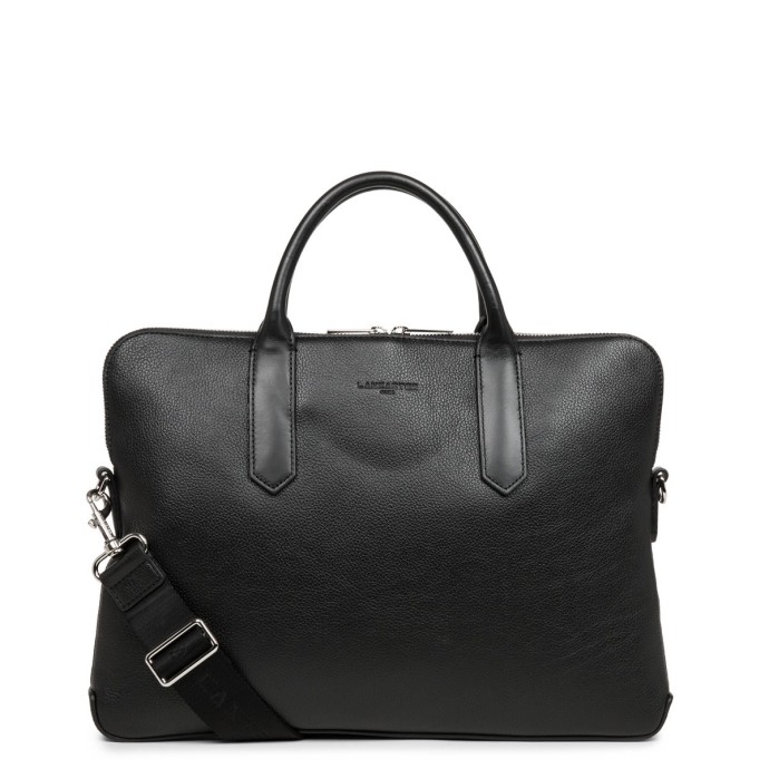Επαγγελματική Τσάντα - Χαρτοφύλακας Δερμάτινος Lancaster Milano Genttlemen 370-16 NOIR