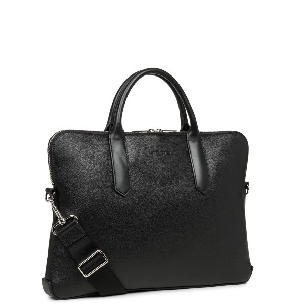 Επαγγελματική Τσάντα - Χαρτοφύλακας Δερμάτινος Lancaster Milano Genttlemen 370-16 NOIR