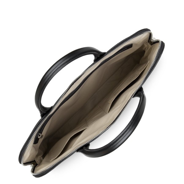 Επαγγελματική Τσάντα - Χαρτοφύλακας Δερμάτινος Lancaster Milano Genttlemen 370-16 NOIR