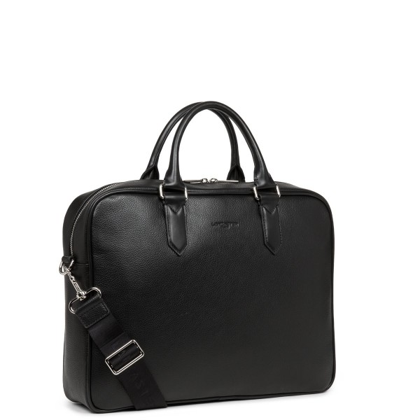 Επαγγελματική Τσάντα - Χαρτοφύλακας Δερμάτινος Lancaster Milano Genttlemen 370-17 Noir