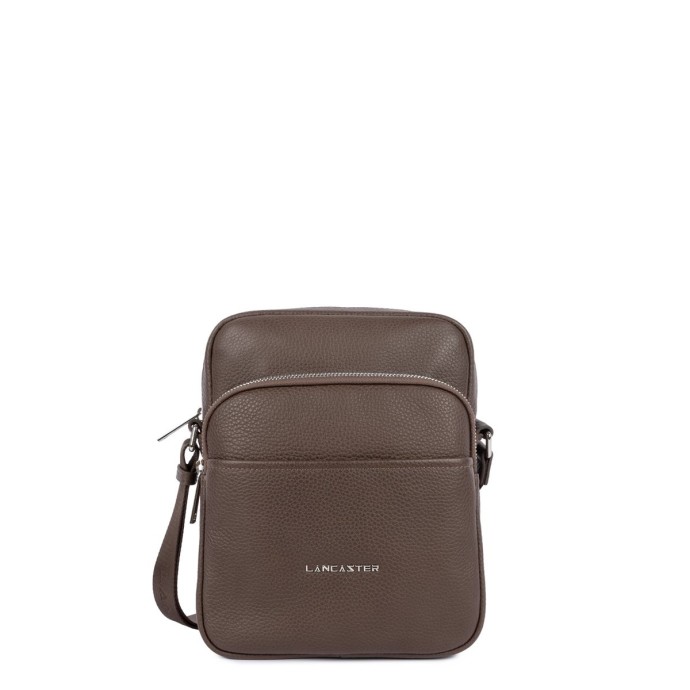 Τσαντάκι 'Ωμου Δερμάτινο Lancaster Gentlemen Harry Double Zip 370-35 Maroon