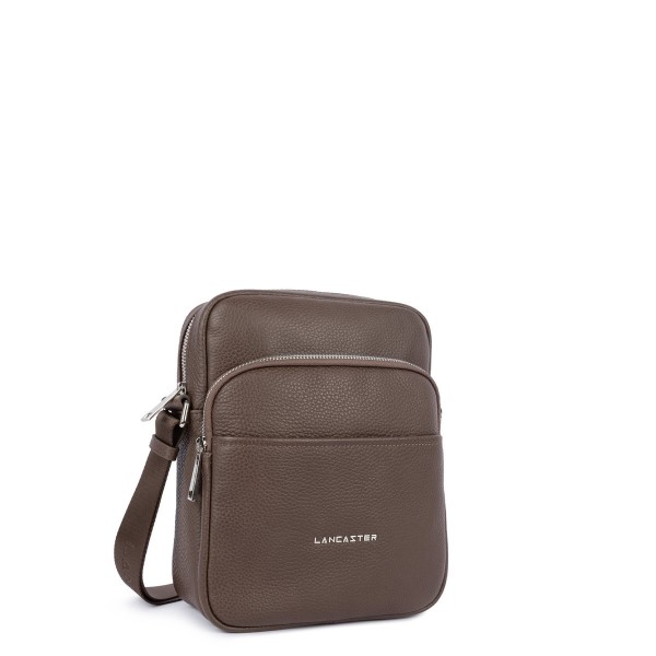Τσαντάκι 'Ωμου Δερμάτινο Lancaster Gentlemen Harry Double Zip 370-35 Maroon