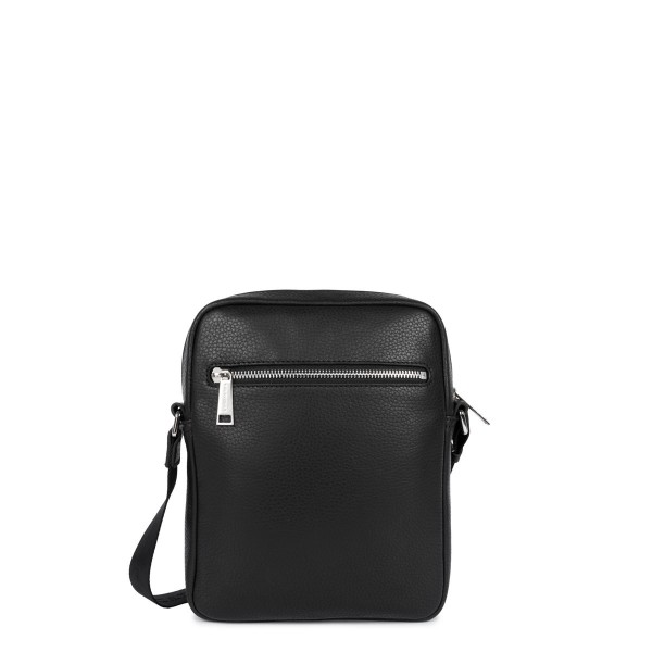 Τσαντάκι 'Ωμου Δερμάτινο Lancaster Gentlemen Harry Double Zip370-35 Noir