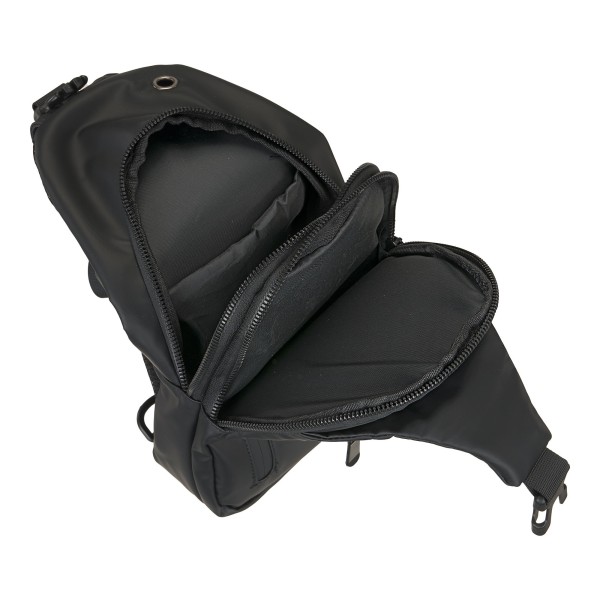 Τσάντα Ώμου Διαγώνια Crossbody RCM 4835-011 Μαύρο ΤΣΑΝΤΕΣ & ΠΟΡΤΟΦΟΛΙΑ