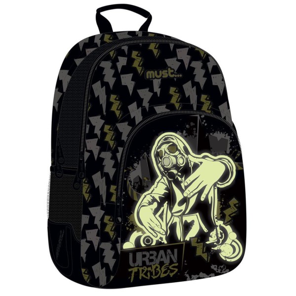 Σακίδιο Πλάτης Δημοτικού Must Energy Urban Tribes 584510 Μαύρο -Κιτρινο ΣΧΟΛΙΚΑ ΕΙΔΗ