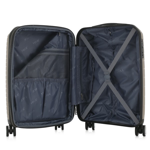 Βαλίτσα Καμπίνας Σκληρή Επεκτεινόμενη RCM 585-20 Καφέ