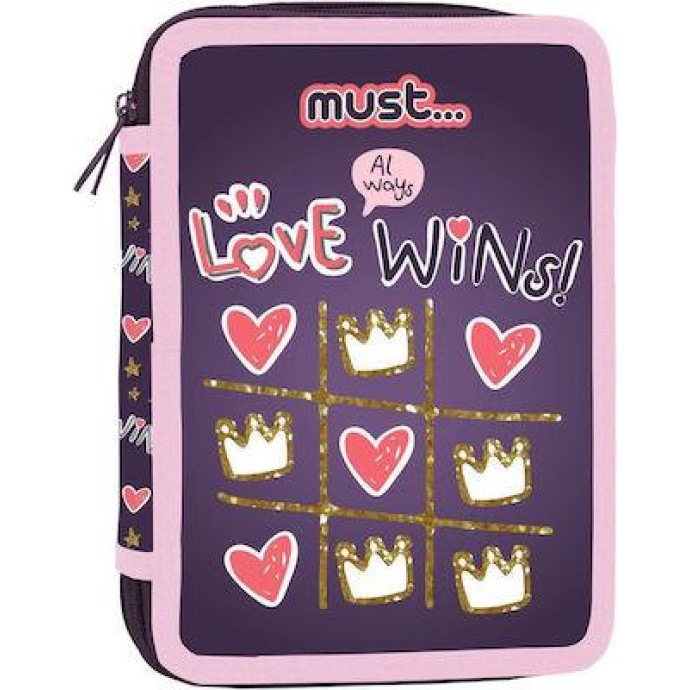 Κασετίνα Διπλή (Γεμάτη) Must Love Wins 585096 ΣΧΟΛΙΚΑ ΕΙΔΗ