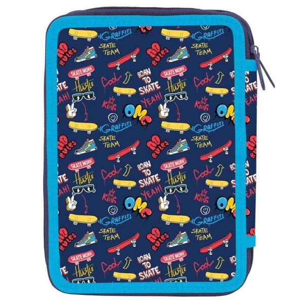 Κασετίνα Διπλή (Γεμάτη) Must Skate More 585098 ΣΧΟΛΙΚΑ ΕΙΔΗ