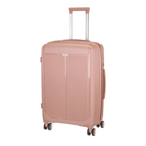 Βαλίτσα Μεσαία Σκληρή RCM 625-24 Επεκτεινόμενη Rose Gold
