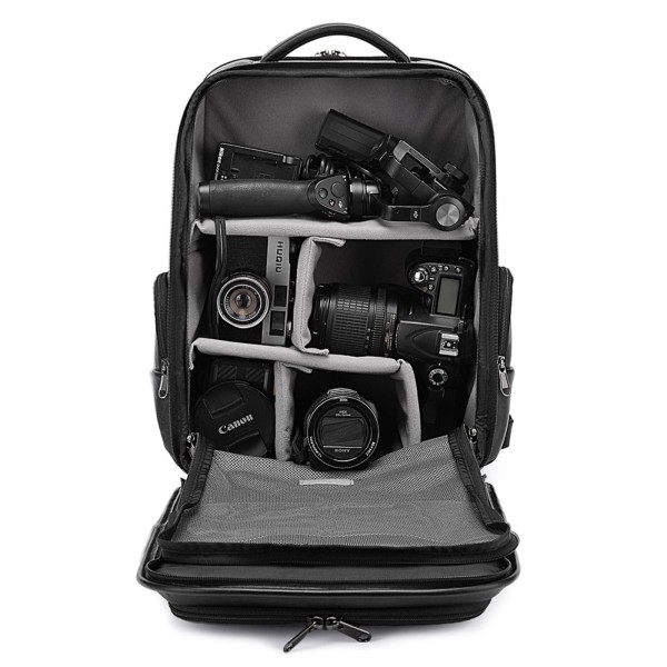 Σακίδιο Πλάτης Δερμάτινο Bange 17Lt 6626 Laptop 15.6 Μαύρο