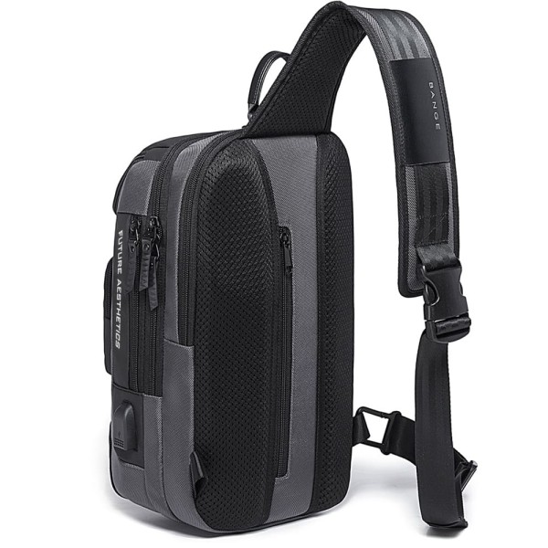 Τσάντα Ώμου Διαγώνια Bange Crossbody 7086 Ανθρακί