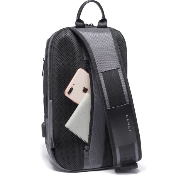 Τσάντα Ώμου Διαγώνια Bange Crossbody 7086 Ανθρακί