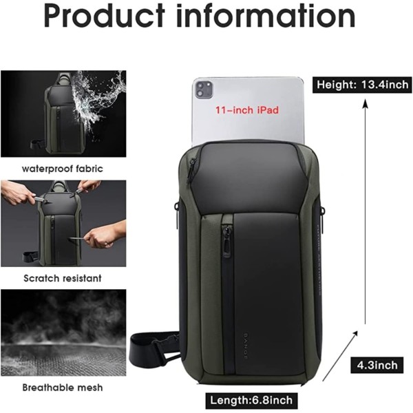 Τσάντα Ώμου Διαγώνια Bange Crossbody 7566 Χακί