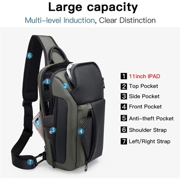 Τσάντα Ώμου Διαγώνια Bange Crossbody 7566 Χακί