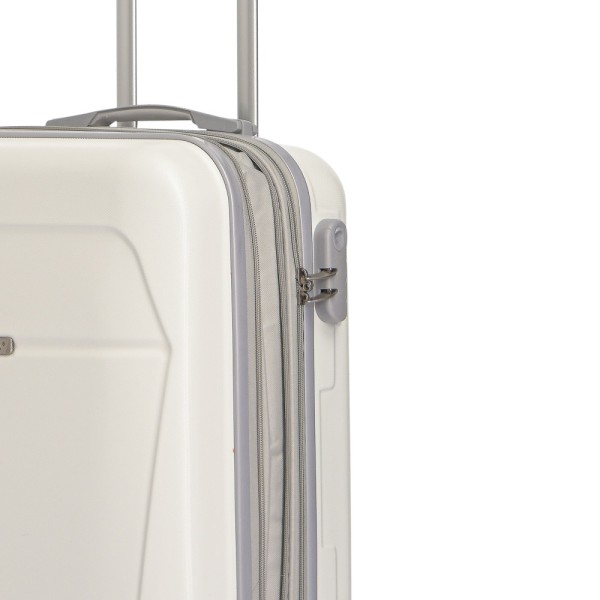 Βαλίτσα Καμπίνας Σκληρή RCM 8011-18 Επεκτεινόμενη White ΒΑΛΙΤΣΕΣ & ΣΑΚΟΙ ΤΑΞΙΔΙΟΥ