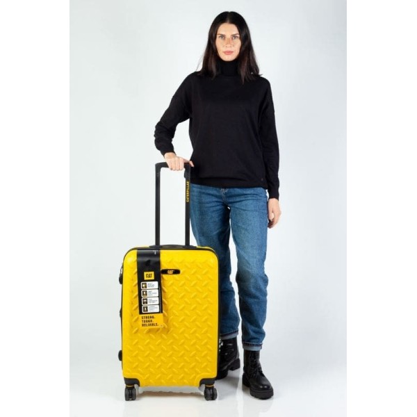 Βαλίτσα Μεσαία Σκληρή Επεκτεινόμενη Caterpillar 65cm 83688-217 Κίτρινο
