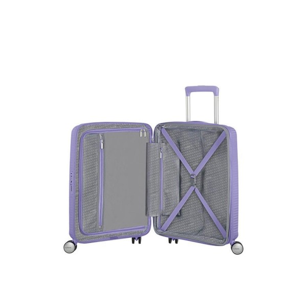 Βαλίτσα Καμπίνας Σκληρή American Tourister Soundbox Spinner 55cm Exp 88472-1491 Lavender