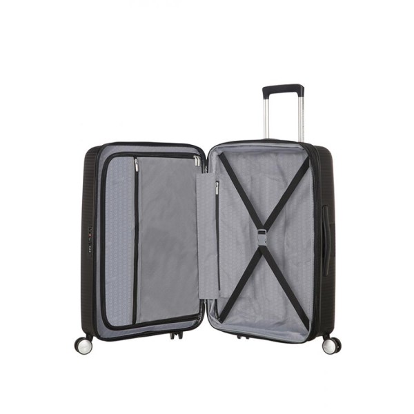 Βαλίτσα Μεσαία Σκληρή American Tourister Soundbox Spinner 67cm Exp 88473-1027 Bass Black ΒΑΛΙΤΣΕΣ & ΣΑΚΟΙ ΤΑΞΙΔΙΟΥ