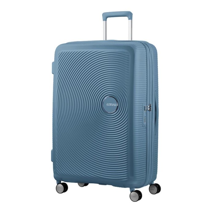 Βαλίτσα Σκληρή American Tourister Soundbox Spinner 77cm Exp 88474-E612 Stone Blue ΒΑΛΙΤΣΕΣ & ΣΑΚΟΙ ΤΑΞΙΔΙΟΥ