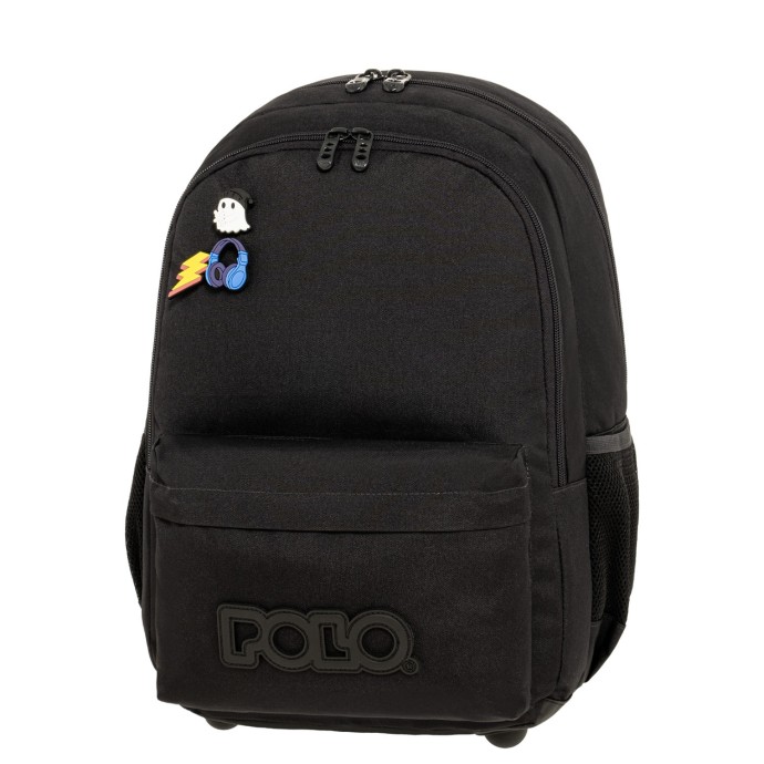 Σακίδιο Πλάτης POLO Pins 901059-2000 Μαύρο Σακίδιο Πλάτης POLO Pins 901059-2000 Μαύρο