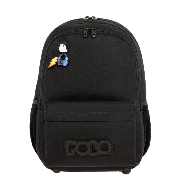 Σακίδιο Πλάτης POLO Pins 901059-2000 Μαύρο Σακίδιο Πλάτης POLO Pins 901059-2000 Μαύρο