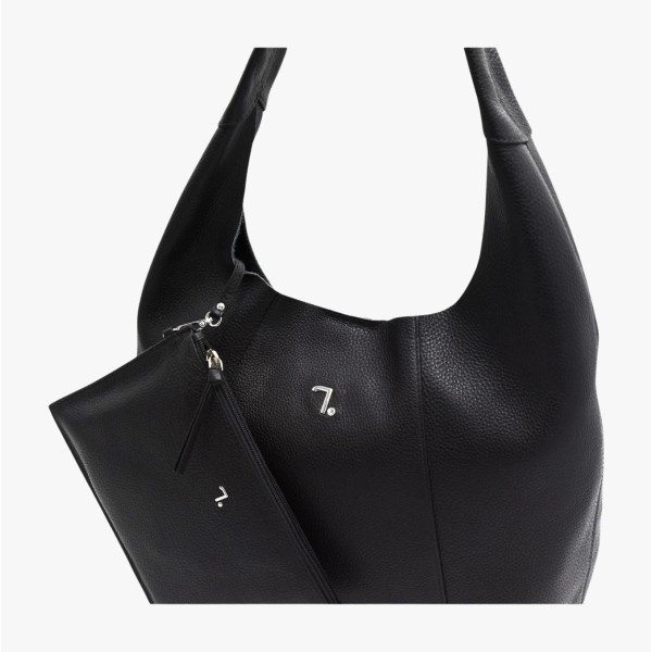 Τσάντα Γυναικεία Δερμάτινη 7.Dots Alkioni-15-112 Black 