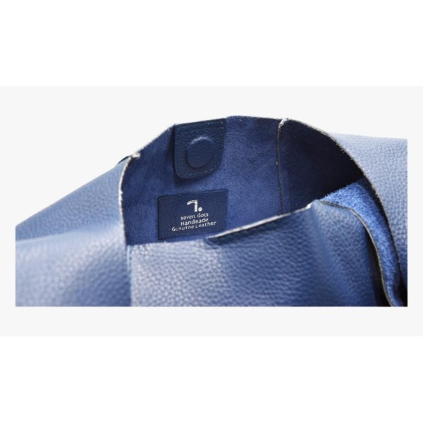 Τσάντα Γυναικεία Δερμάτινη 7.Dots Alkioni-15-112 Μπλε 