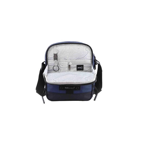 Τσαντάκι Ώμου Discovery Downtown Shield Rpet Utility Bag D00113-39 Μπλε ΤΣΑΝΤΕΣ & ΠΟΡΤΟΦΟΛΙΑ