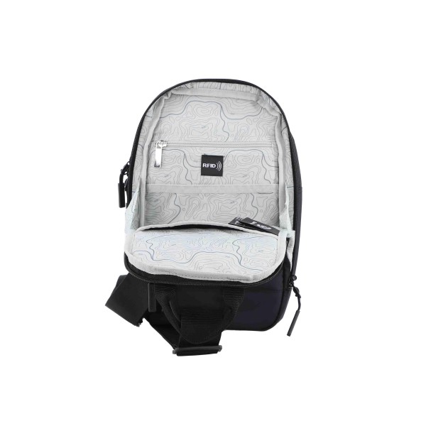 Σακίδιο Πλάτης - Διαγώνιο Discovery Shield Rpet Sling Bag D00116-06 Μαυρο ΤΣΑΝΤΕΣ & ΠΟΡΤΟΦΟΛΙΑ