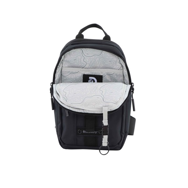 Σακίδιο Πλάτης - Διαγώνιο Discovery Shield Rpet Sling Bag D00116-06 Μαυρο ΤΣΑΝΤΕΣ & ΠΟΡΤΟΦΟΛΙΑ