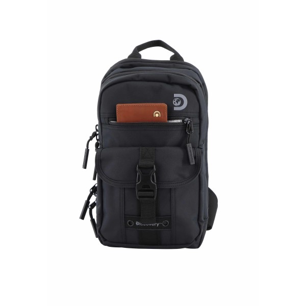 Σακίδιο Πλάτης - Διαγώνιο Discovery Shield Rpet Sling Bag D00116-06 Μαυρο ΤΣΑΝΤΕΣ & ΠΟΡΤΟΦΟΛΙΑ