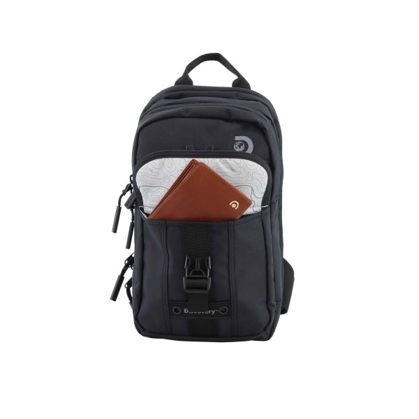 Σακίδιο Πλάτης - Διαγώνιο Discovery Shield Rpet Sling Bag D00116-06 Μαυρο ΤΣΑΝΤΕΣ & ΠΟΡΤΟΦΟΛΙΑ