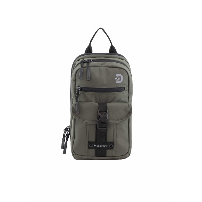 Σακίδιο Πλάτης - Διαγώνιο Discovery Shield Rpet Sling Bag D00116.11 Χακί ΤΣΑΝΤΕΣ & ΠΟΡΤΟΦΟΛΙΑ