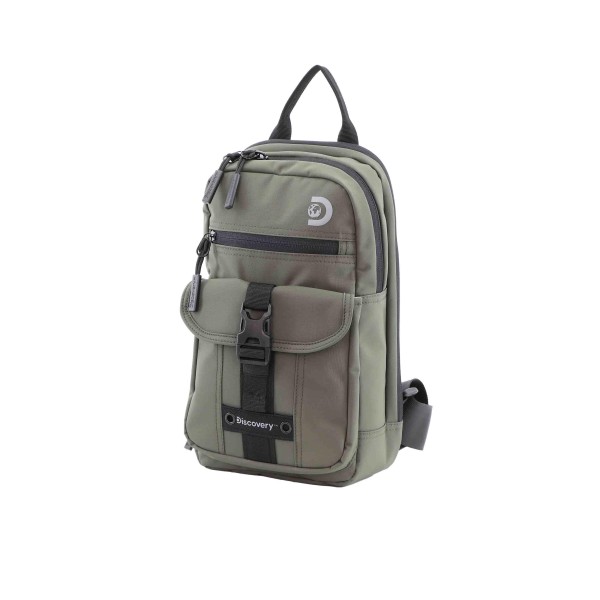 Σακίδιο Πλάτης - Διαγώνιο Discovery Shield Rpet Sling Bag D00116.11 Χακί ΤΣΑΝΤΕΣ & ΠΟΡΤΟΦΟΛΙΑ