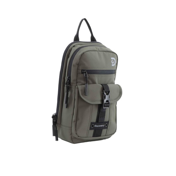 Σακίδιο Πλάτης - Διαγώνιο Discovery Shield Rpet Sling Bag D00116.11 Χακί ΤΣΑΝΤΕΣ & ΠΟΡΤΟΦΟΛΙΑ