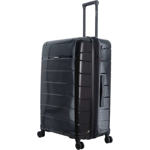 Βαλίτσα Μεγάλη Σκληρή Επεκτεινόμενη Discovery Skyward DL12HA71-06 Μαυρο