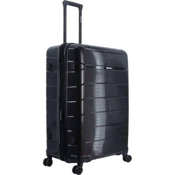 Βαλίτσα Μεγάλη Σκληρή Επεκτεινόμενη Discovery Skyward DL12HA71-06 Μαυρο
