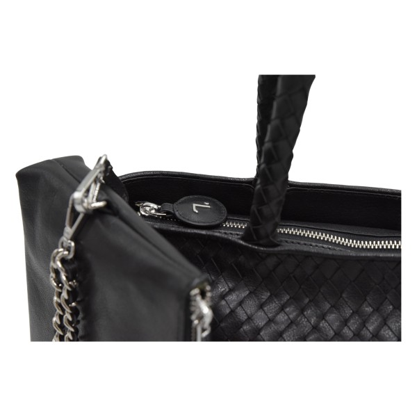 Τσάντα Γυναικεία Δερμάτινη 7.Dots Electra-15-110 Black ΤΣΑΝΤΕΣ & ΠΟΡΤΟΦΟΛΙΑ