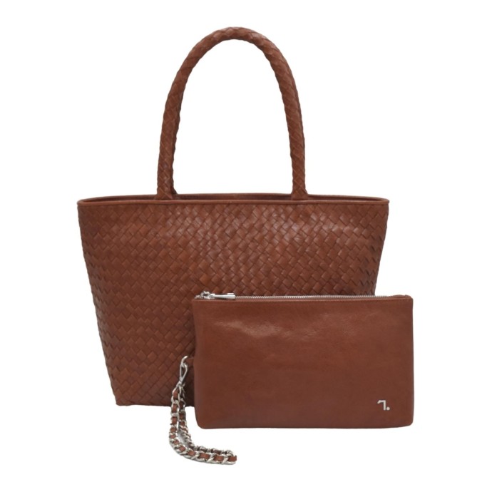 Τσάντα Γυναικεία Δερμάτινη 7.Dots Electra-15-110  Cognac ΤΣΑΝΤΕΣ & ΠΟΡΤΟΦΟΛΙΑ