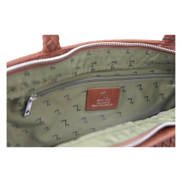 Τσάντα Γυναικεία Δερμάτινη 7.Dots Electra-15-110  Cognac ΤΣΑΝΤΕΣ & ΠΟΡΤΟΦΟΛΙΑ