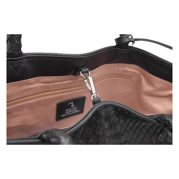 Τσάντα Γυναικεία Δερμάτινη 7.Dots Electra-16-111 Black ΤΣΑΝΤΕΣ & ΠΟΡΤΟΦΟΛΙΑ