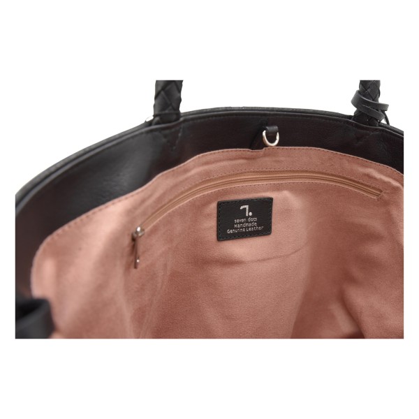 Τσάντα Γυναικεία Δερμάτινη 7.Dots Electra-16-111 Black ΤΣΑΝΤΕΣ & ΠΟΡΤΟΦΟΛΙΑ
