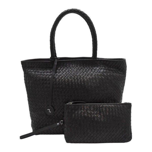 Τσάντα Γυναικεία Δερμάτινη 7.Dots Electra-16-111 Black ΤΣΑΝΤΕΣ & ΠΟΡΤΟΦΟΛΙΑ