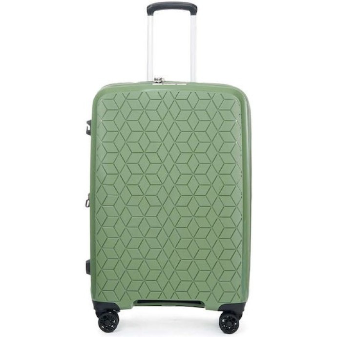 Βαλίτσα Μεγάλη Σκληρή Επεκτεινόμενη Verage Diamond 18106-L Spinner 78cm Avocado Green ΒΑΛΙΤΣΕΣ & ΣΑΚΟΙ ΤΑΞΙΔΙΟΥ