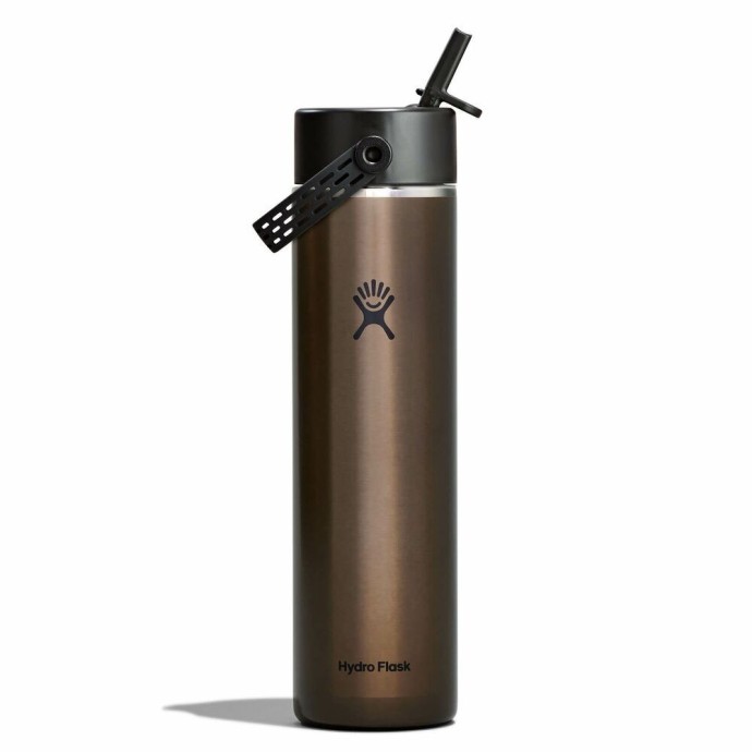 Hydro Flask Lightweight Wide Flex Straw Μπουκάλι Θερμός Ανοξείδωτο 710ml Obsidian