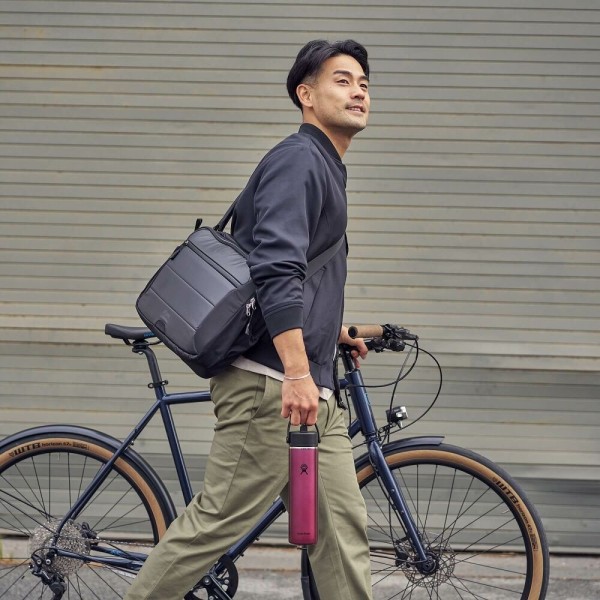 Hydro Flask Lightweight Wide Flex Straw Μπουκάλι Θερμός Ανοξείδωτο 710ml Obsidian