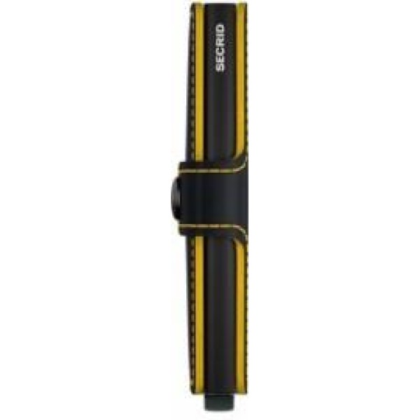Πορτοφόλι - Καρτοθήκη Secrid Miniwallet Matte Black & Ochre ΤΣΑΝΤΕΣ & ΠΟΡΤΟΦΟΛΙΑ