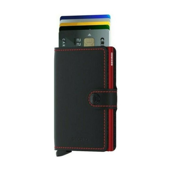 Πορτοφόλι - Καρτοθήκη Secrid Miniwallet Matte Black - Red